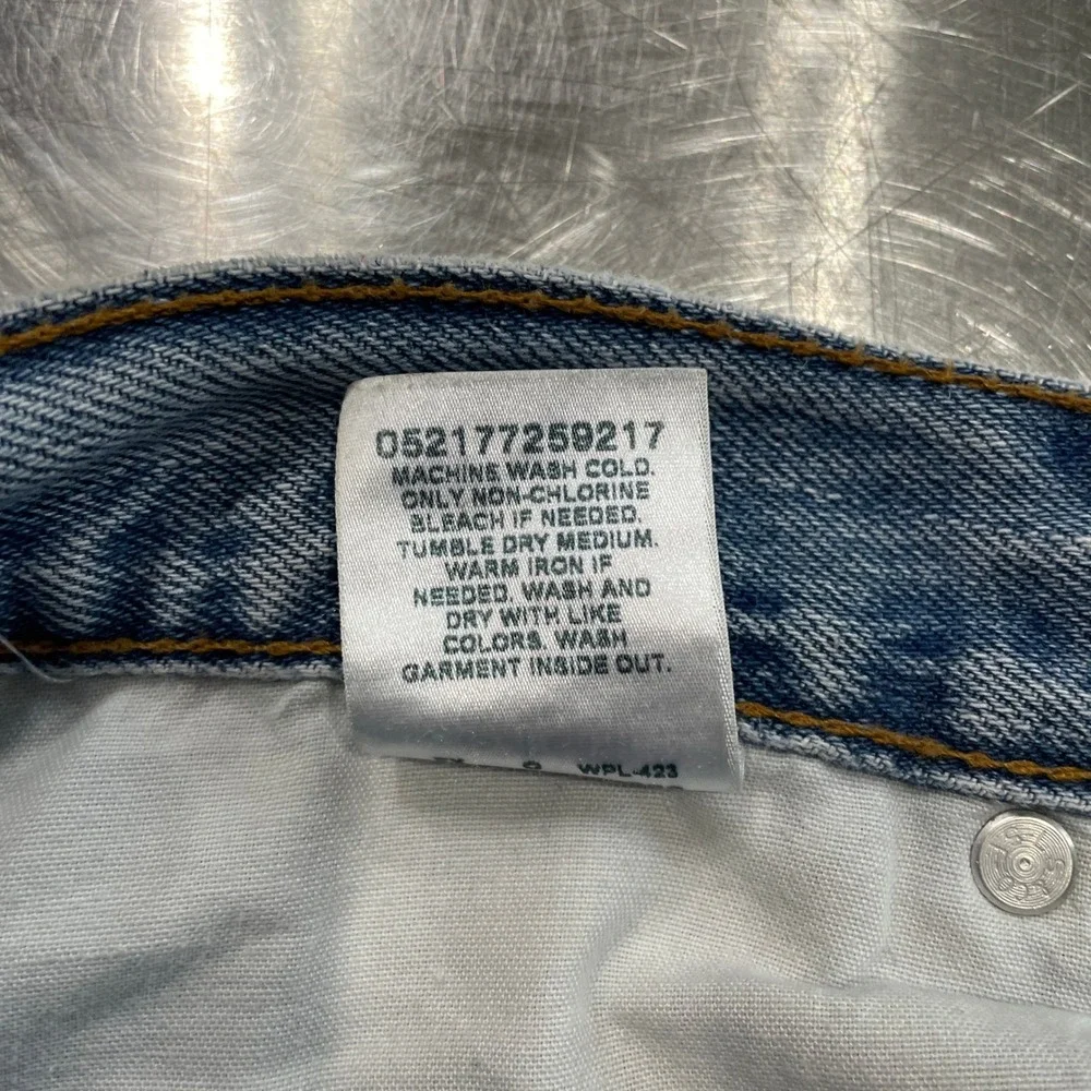 Levis 505 Regular Fit Jeans Mens‎ 38x32 Light Wash Thrashed Distressed Workwear